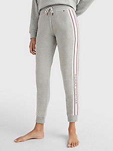 grey signature tape joggers for women tommy hilfiger