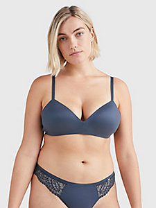 blue ultra soft padded non-wired bra for women tommy hilfiger