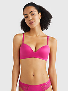 pink ultra soft padded non-wired bra for women tommy hilfiger