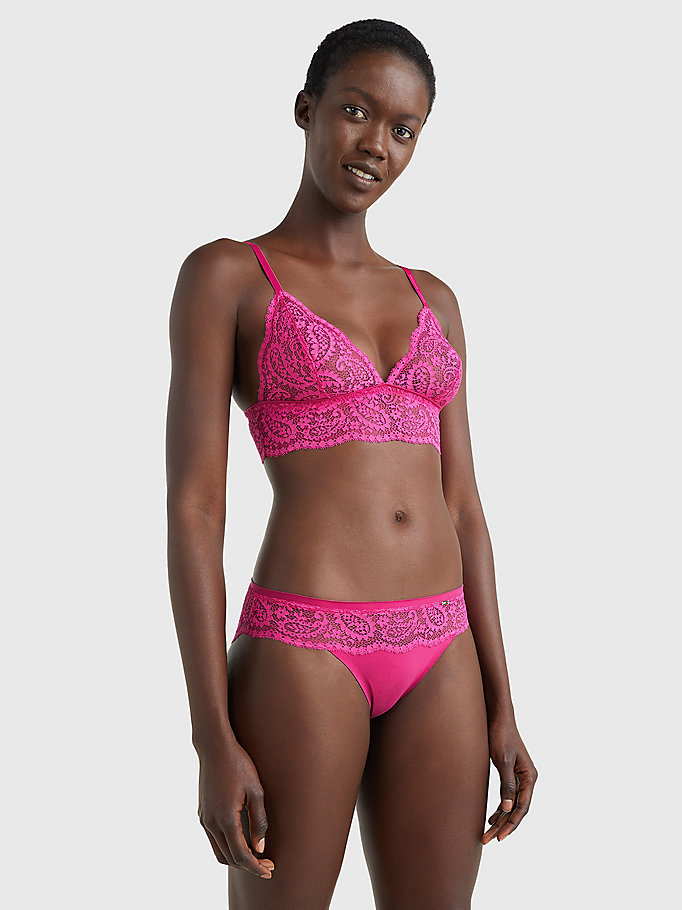 pink ultra soft lace briefs for women tommy hilfiger