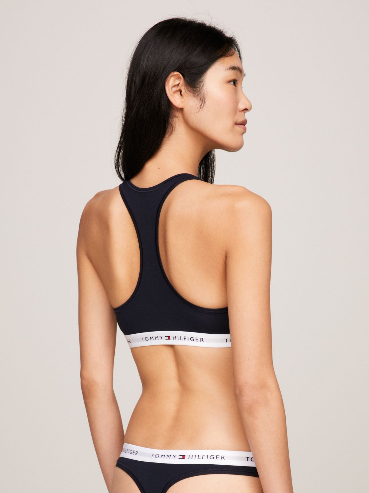 Tommy Icons Unlined Bralette — Blue