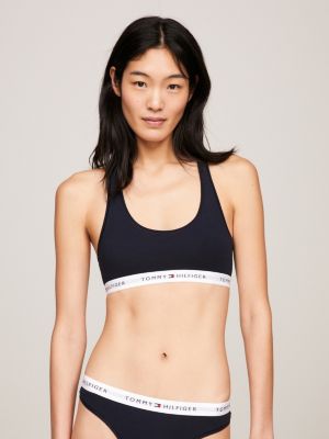 blue tommy icons ungefüttertes bralette für damen - tommy hilfiger