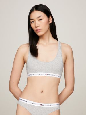 bralette tommy icons sans rembourrage grey pour femmes tommy hilfiger