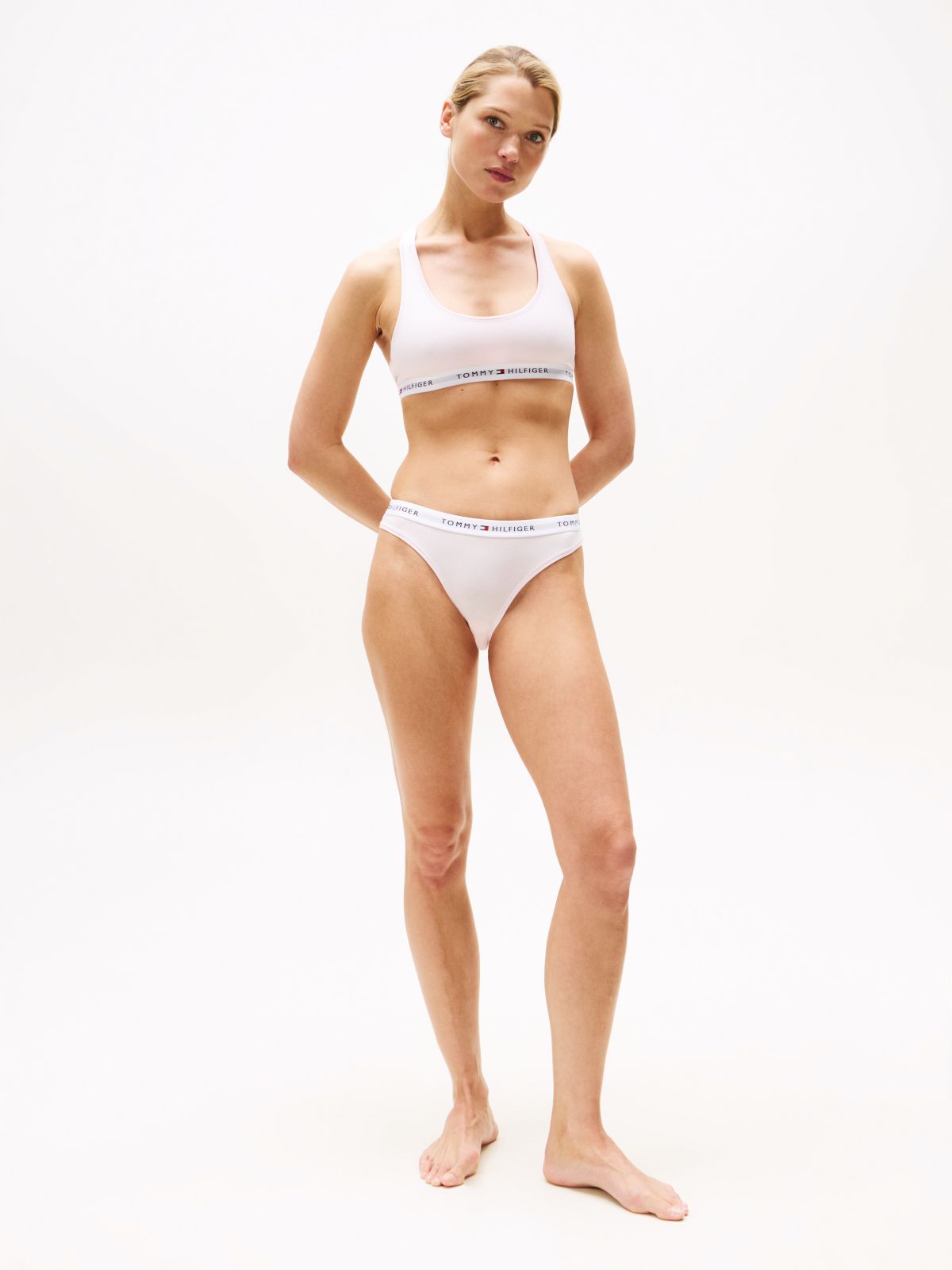 Tommy Icons Unlined Bralette — Pink