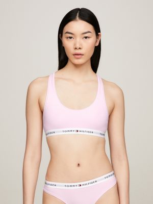 Tommy Icons Unlined Bralette, Pink