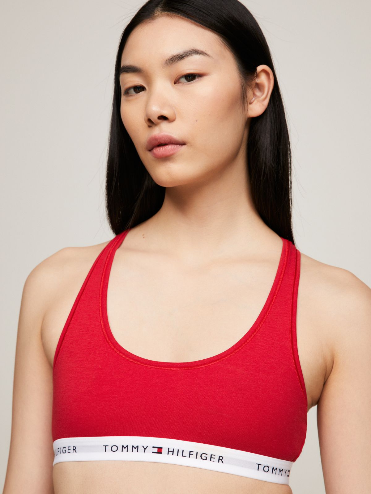 Tommy Icons Unlined Bralette — Red