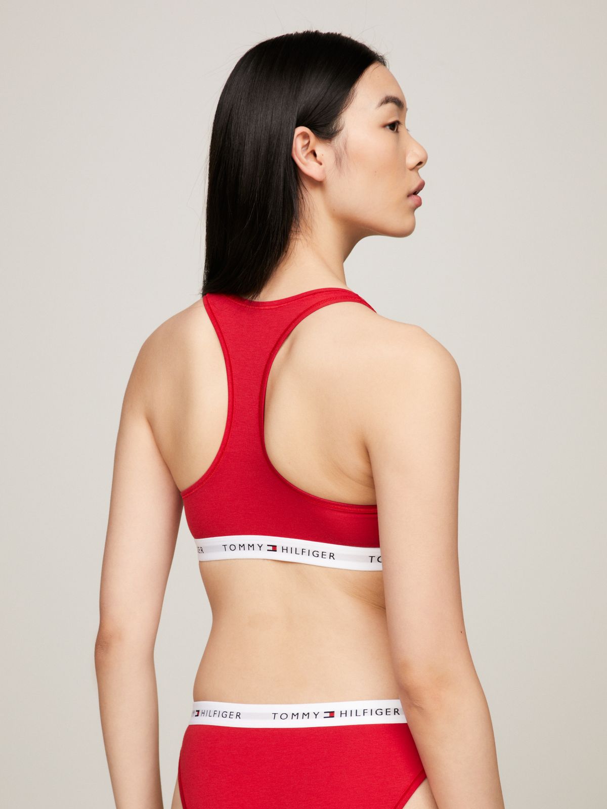 Tommy Icons Unlined Bralette — Red