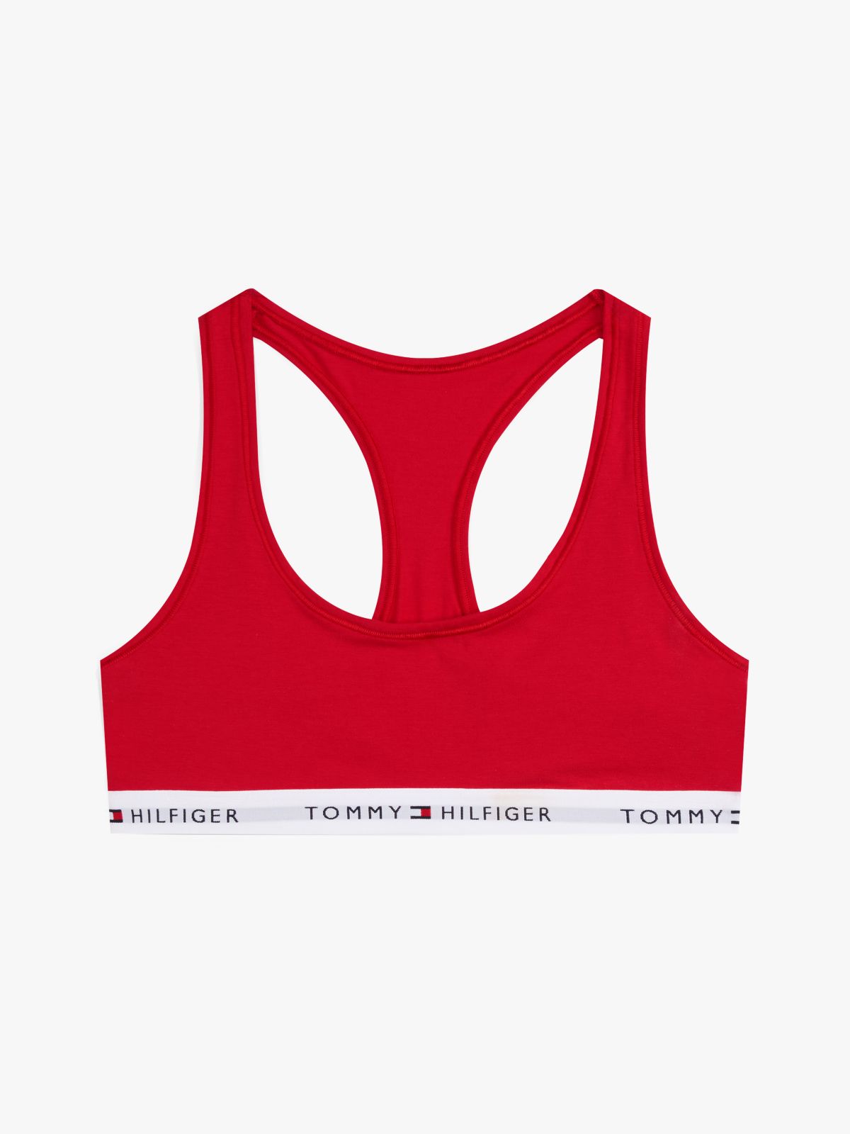 Tommy Icons Unlined Bralette — Red