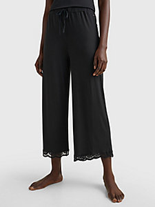 black lace trim pyjama bottoms for women tommy hilfiger