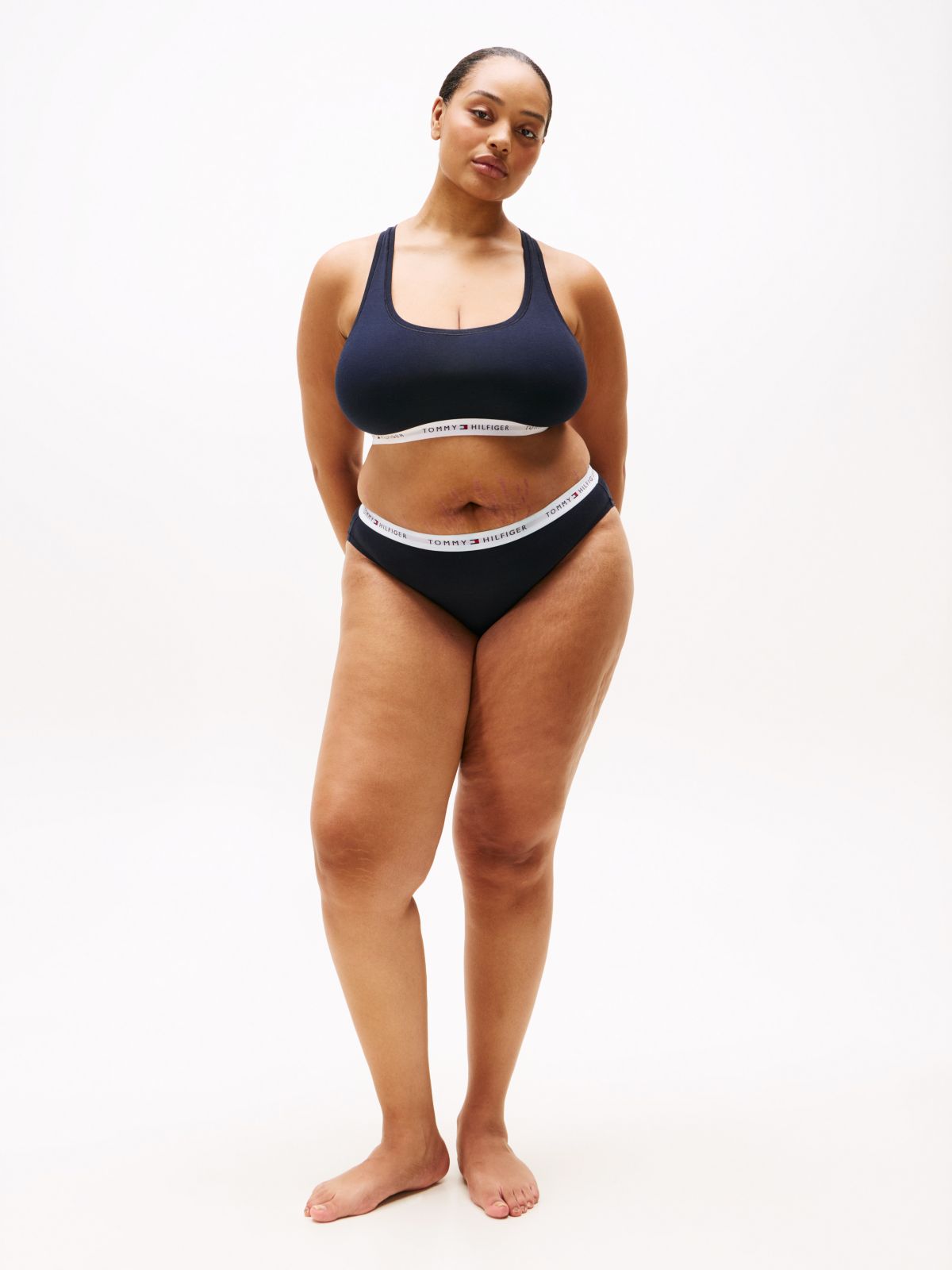Curve Tommy Icons Racer Back Unpadded Bralette — Blue
