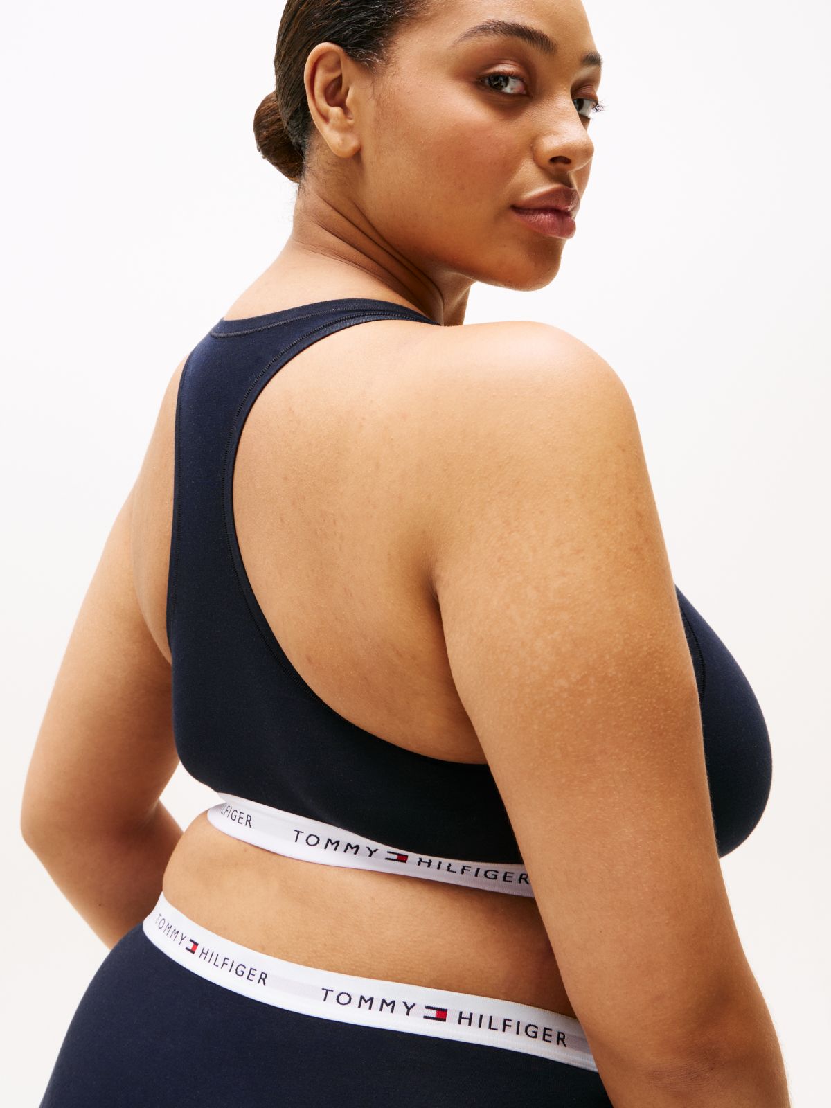 Curve Tommy Icons Racer Back Unpadded Bralette — Blue
