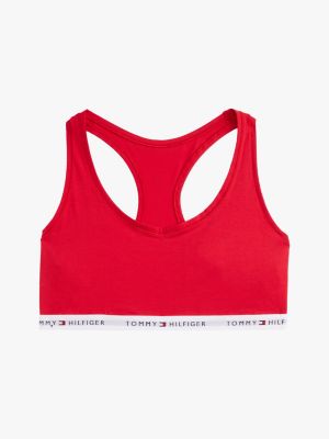 rot curve tommy icons ungepolstertes bralette für damen - tommy hilfiger