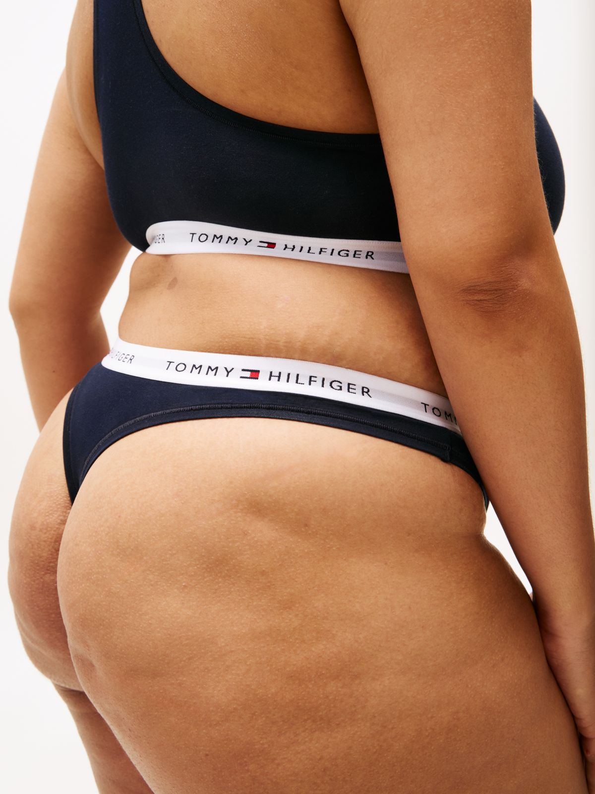 Curve Tommy Icons Logo Waistband Thong — Blue