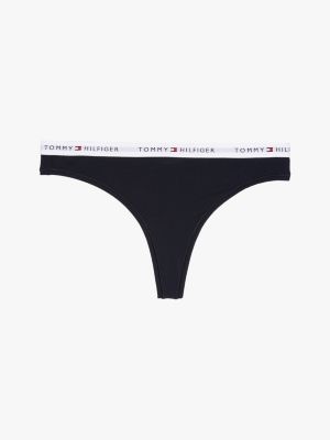 blue curve tommy icons logo waistband thong for women tommy hilfiger