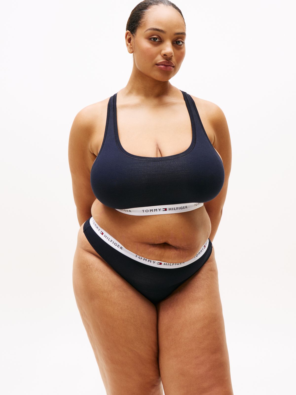 Curve Tommy Icons Logo Waistband Thong — Blue
