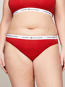 rood curve tommy icons string met logotaille voor dames - tommy hilfiger