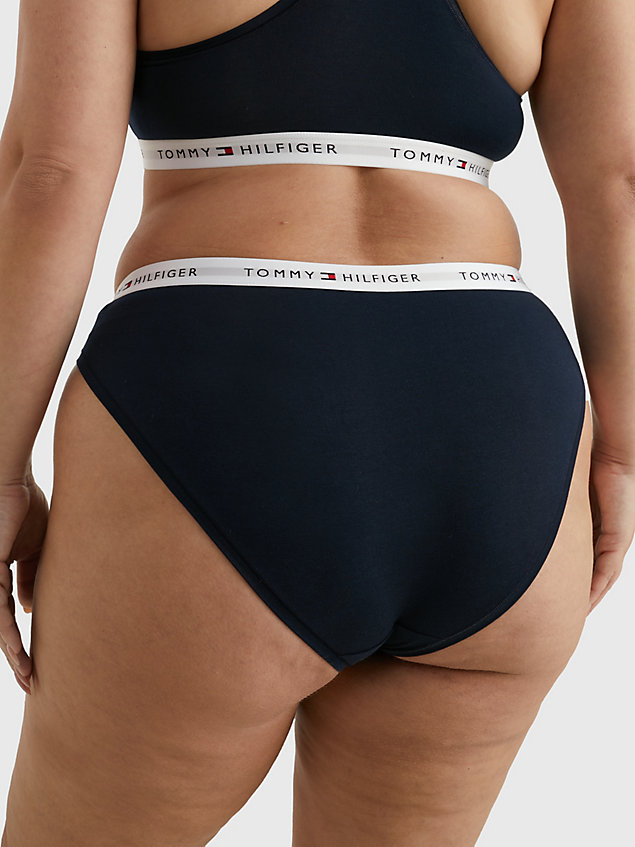 blue curve tommy icons slip met logotaille voor dames - tommy hilfiger