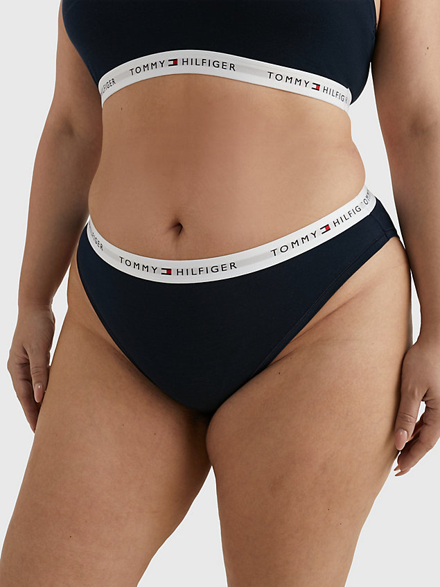 blue curve tommy icons logo waistband briefs for women tommy hilfiger