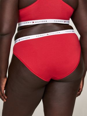 red curve tommy icons logo waistband briefs for women tommy hilfiger