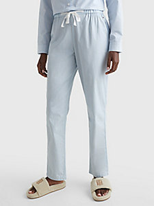 bas de pyjama décontracté à rayures ithaca blanc pour femmes tommy hilfiger