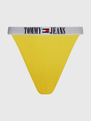 STAR FRUIT YELLOW Archive High-Leg Logo Bikini Bottoms for women TOMMY JEANS