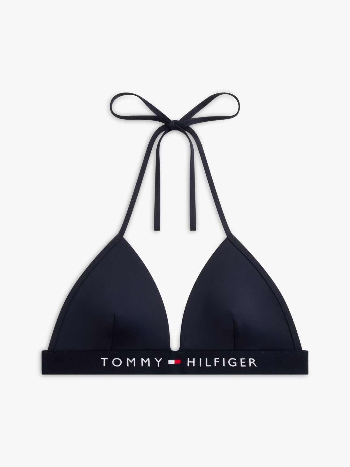 TH Original Foam Triangle Halterneck Bikini Top — Blue
