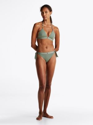 top bikini a triangolo th original verde da donne tommy hilfiger