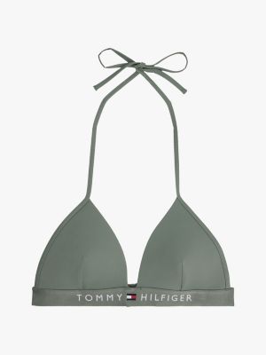 top bikini a triangolo th original verde da donne tommy hilfiger