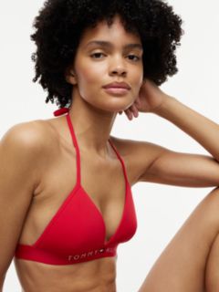 TH Original Foam Triangle Halterneck Bikini Top — Red 3