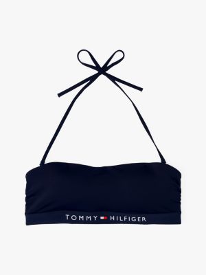 haut de bikini bandeau original bleu pour femmes tommy hilfiger