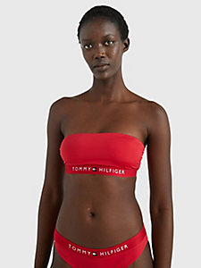 red original bandeau bikini top for women tommy hilfiger