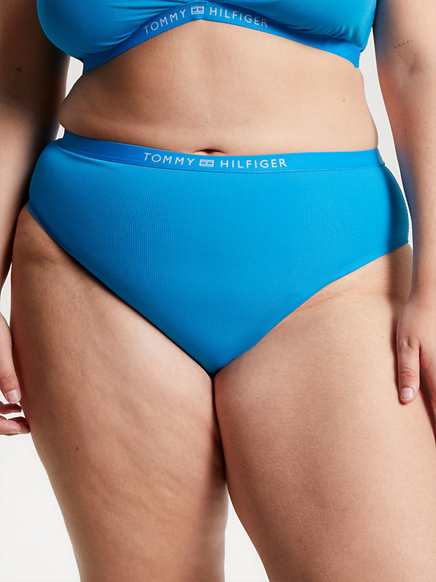 blue tonal logo cheeky bikini bottoms for women tommy hilfiger