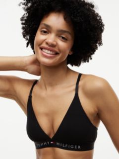 Unlined Logo Underband Triangle Bra — Pink 3