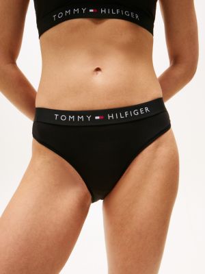 schwarz original slip mit logo auf dem taillenbund für damen - tommy hilfiger