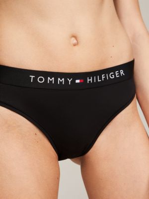 schwarz original slip mit logo auf dem taillenbund für damen - tommy hilfiger