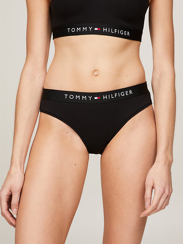 black th original logo waistband briefs for women tommy hilfiger