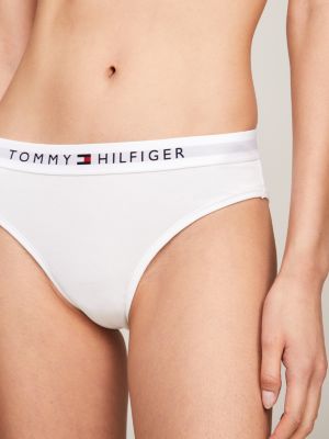 biały figi th original z logo na pasku dla kobiety - tommy hilfiger