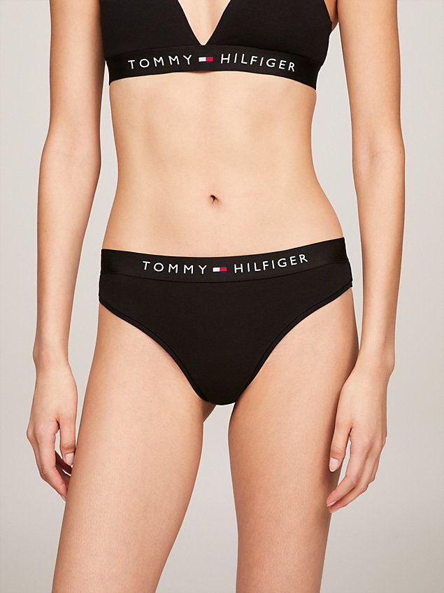 black logo waistband thong for women tommy hilfiger
