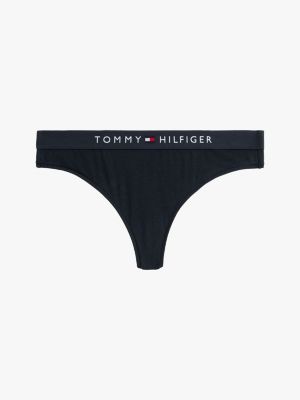 blau original string mit logo auf dem taillenbund für damen - tommy hilfiger