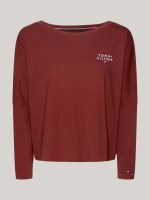 Maroon tommy 2024 hilfiger shirt