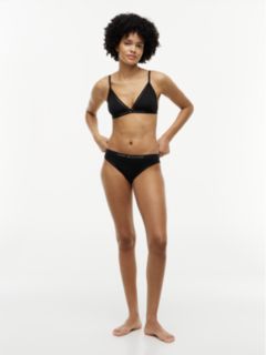 Tonal Logo Lace Briefs — Black 2