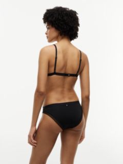 Tonal Logo Lace Briefs — Black 4
