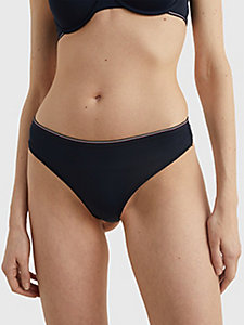 blue signature tape flag thong for women tommy hilfiger