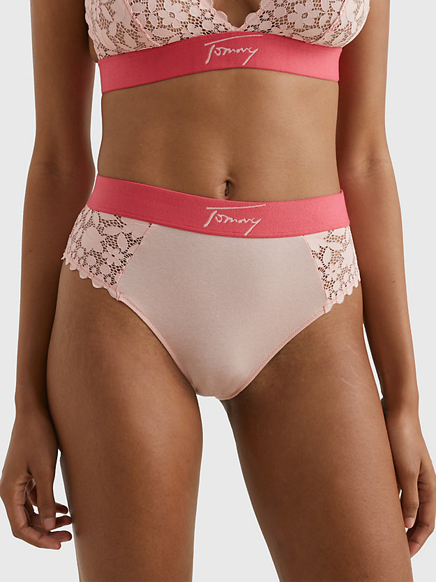 COSMETIC PEACH Signature Waistband Lace Briefs for women TOMMY JEANS