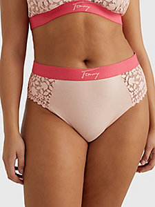 pink signature waistband lace briefs for women tommy jeans