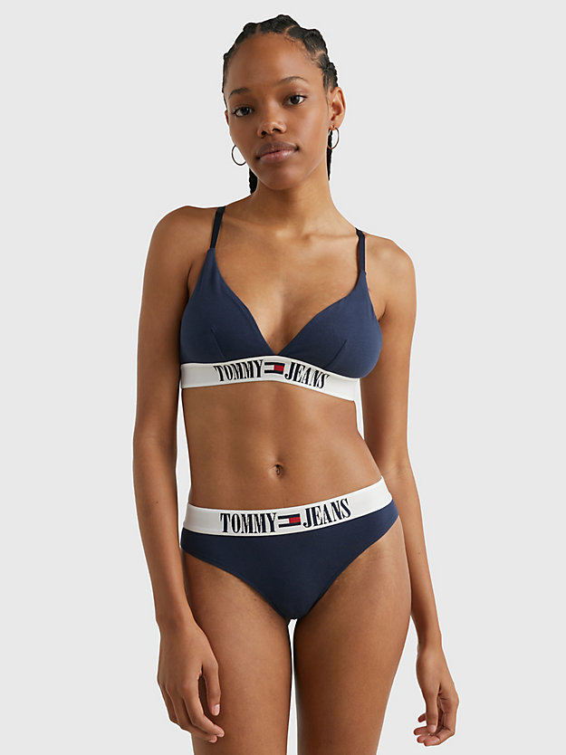 TWILIGHT NAVY Archive Logo Waistband Thong for women TOMMY JEANS