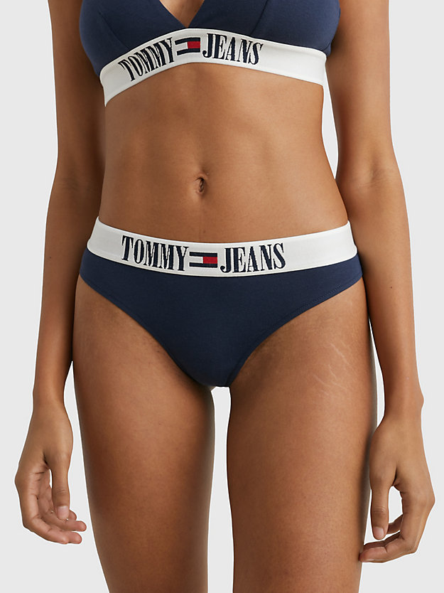TWILIGHT NAVY Archive Logo Waistband Thong for women TOMMY JEANS