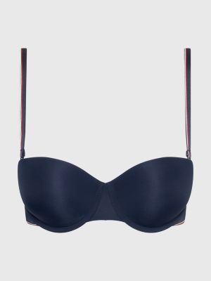 Global Stripe Lightly Lined Strapless Bra, Blue