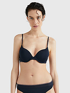 blue signature tape padded push-up bra for women tommy hilfiger