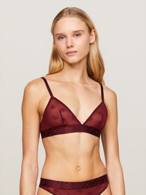 Tommy Hilfiger Soutien-gorge de sport pour femme, Gris chiné